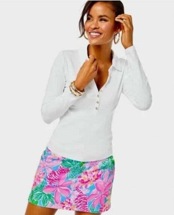 Lilly Pulitzer Dresses & Skirts - Lilly Pulitzer Tigers Lair Floral Print Pink Colette Preppy Resort Knit Skort